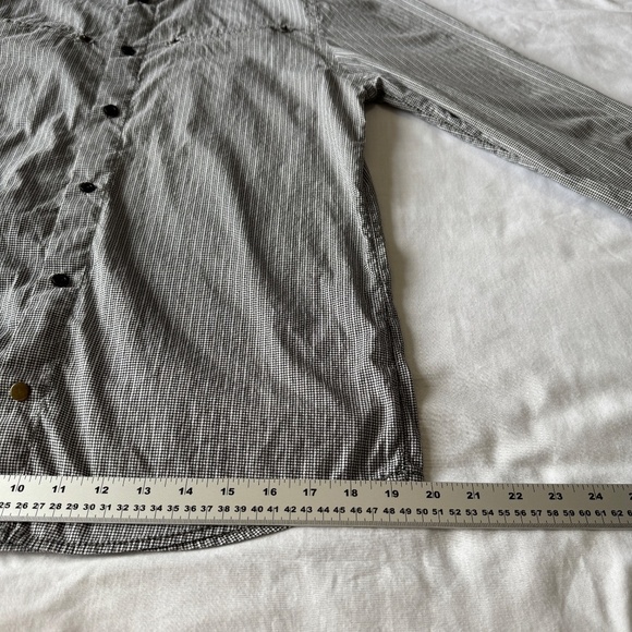 Vintage Buffalo David Bitton Men's Houndstooth Button Up Shirt Gray/Black M - Picture 13 of 14